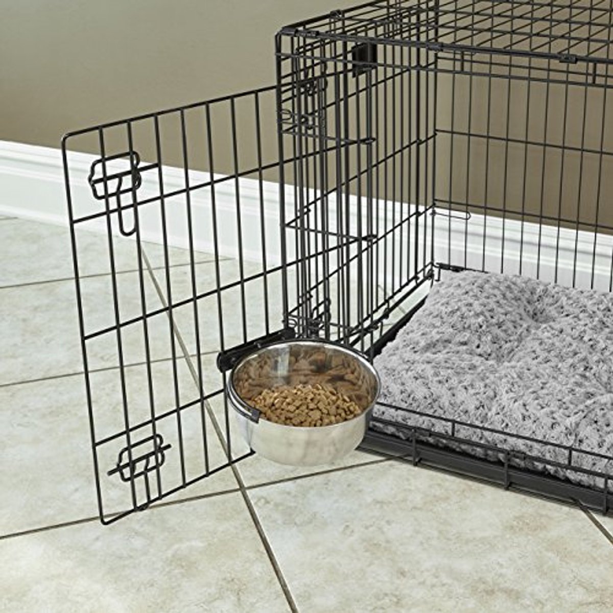 Roestvrijstalen Pet Bowl met Snap'y Fit Systeem voor Honden en Katten - 10 oz