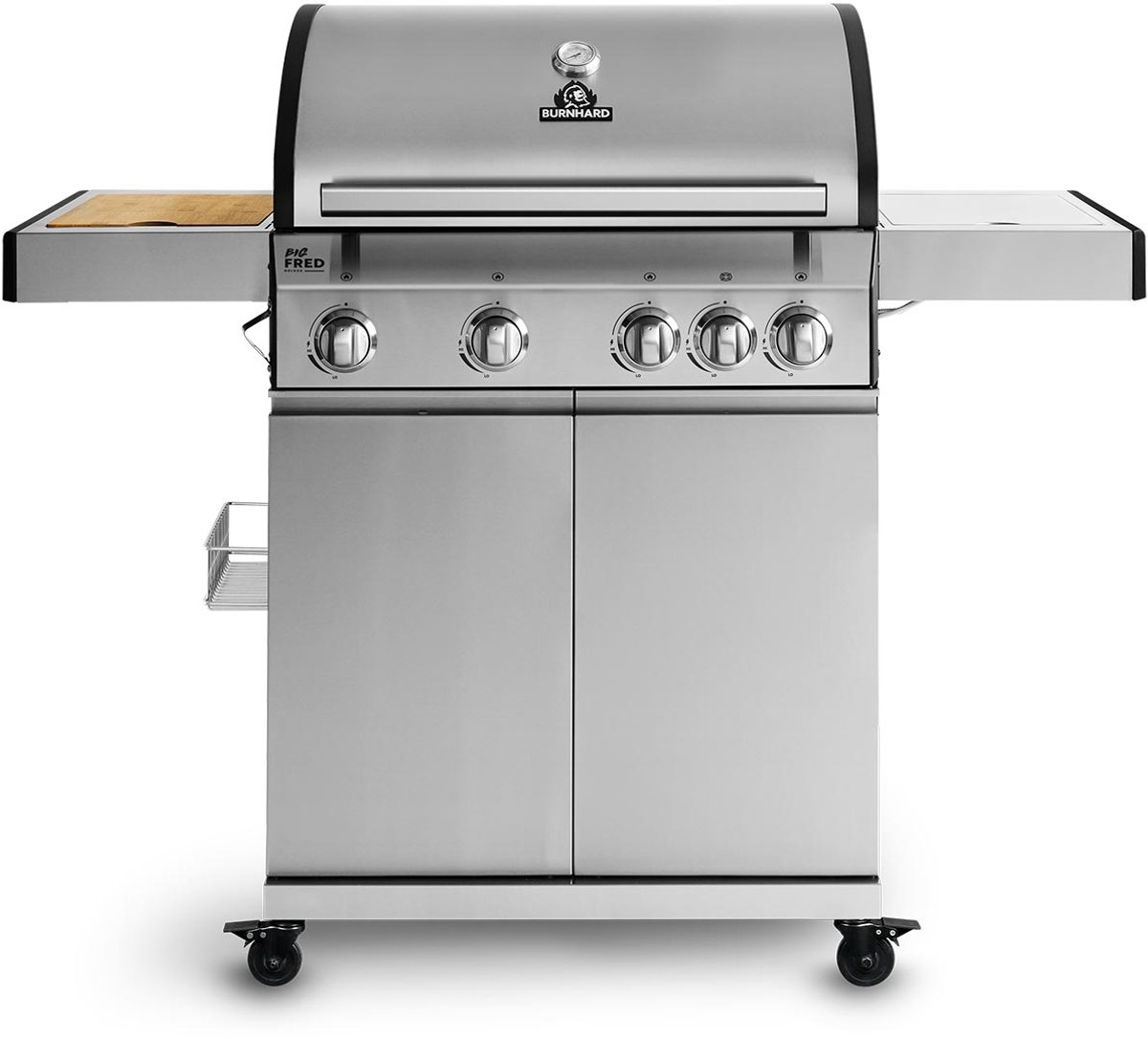 Burnhard Gas BBQ Big FRED Deluxe - 4 Branders - Incl. Keramische Infraroodbrander & Afdekhoes - Deluxe