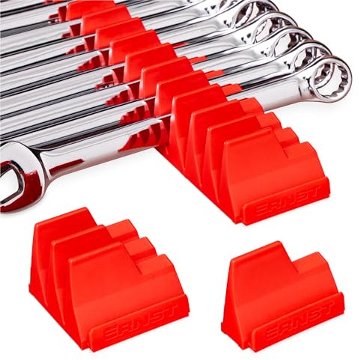 Modulaire Toolbox Wrench Organizer voor 20 Sleutels - Rood