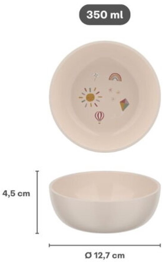 Mepal Mio schaaltje Little Dutch - 300 ml - Magnetronbestendig - Baby kommetje - Kinderservies - Forest Friends van Mepal — afbeelding 2