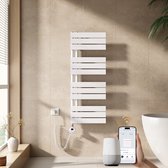 EMKE Elektrische Handdoekradiator - Slimme Bediening - APP Week Timer - 104x40cm - 400W - Glans Wit