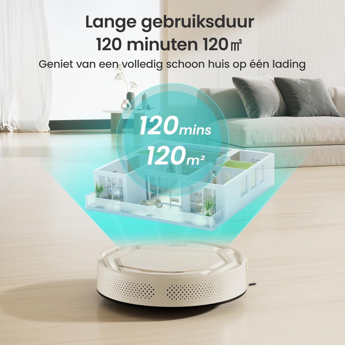Afbeelding 3 van Lexium Robotstofzuiger - Robotstofzuigers - Automatische Stofzuiger - Robotstofzuiger Huisdieren