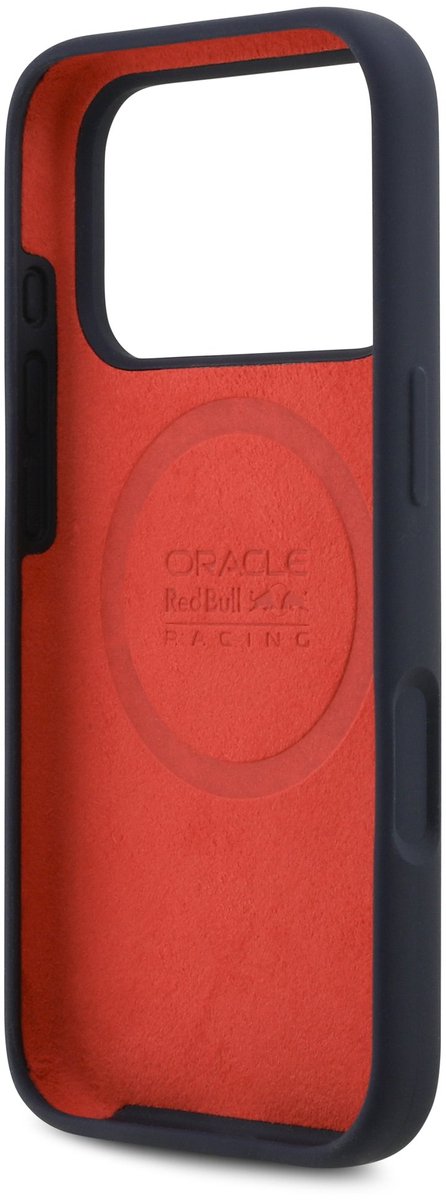 Red Bull Siliconen Hoesje Geschikt voor iPhone 17 Pro - Navy - MagSafe Compatibel - Vertical Logo Design - Schokbestendig van Merkloos — afbeelding 2