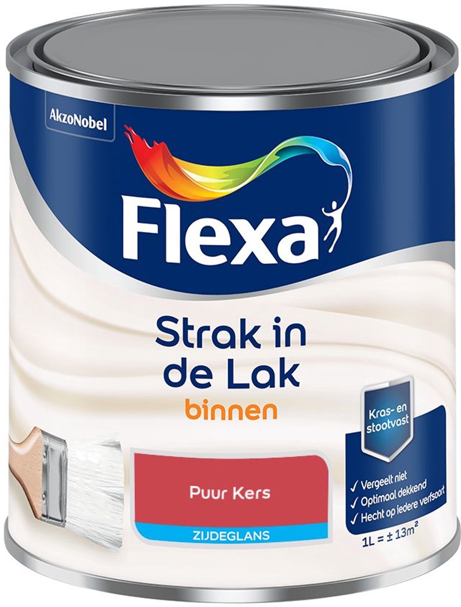 Flexa - Strak in de Lak Binnenlak Zijdeglans - Puur Kers - Mengverf - 1 L