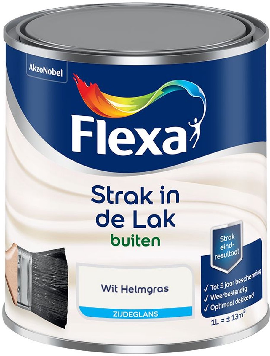 Flexa - Strak in de Lak Buitenlak Zijdeglans - Wit Helmgras - Mengverf - 1 L