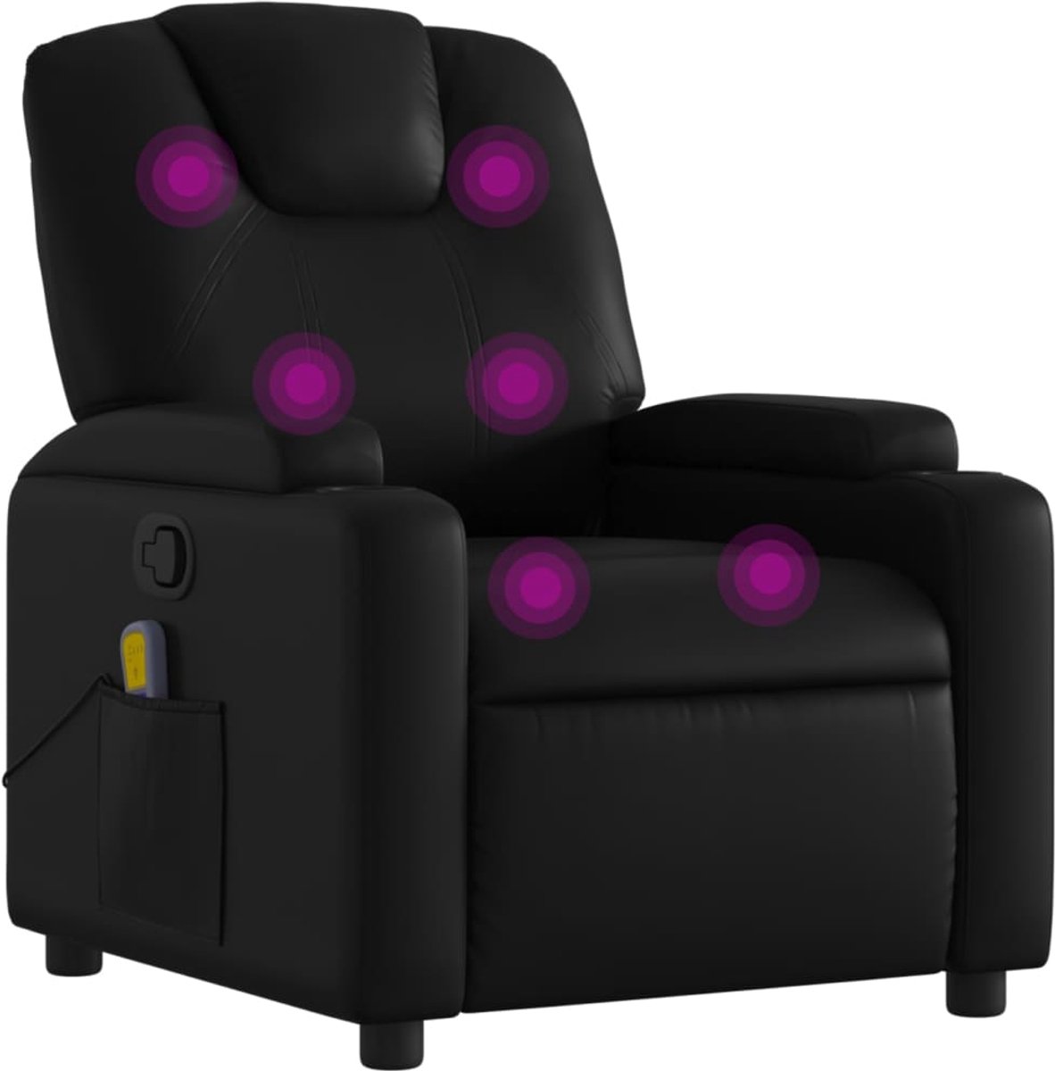vidaXL Massagestoel - van - zwart - kunstleer