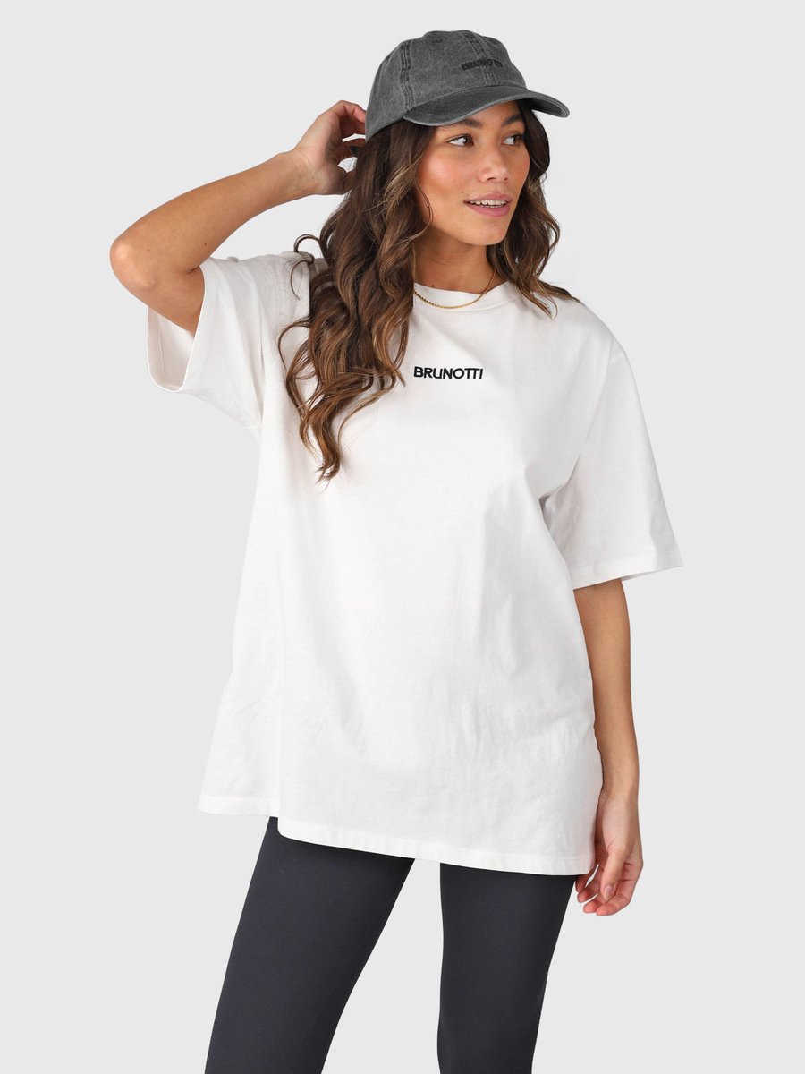 Brunotti Esseries T-Shirt Snow Heren Shirt 100% Zwaar Katoen Relaxed Fit XL Wit