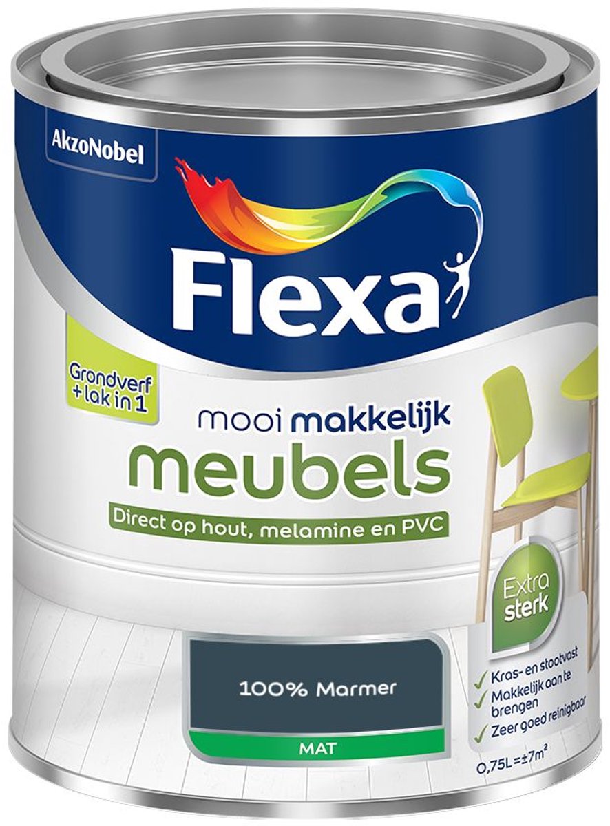 Flexa - mooi makkelijk meubels mat - 100% Marmer - Mengverf - 0.75 L