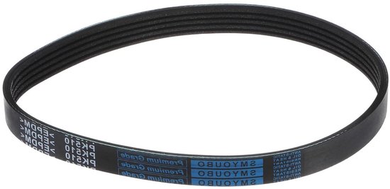 V-ribriem met 5 ribben van 510 mm lengte x 18 mm breedte x 5 mm dikte, EPDM Poly V riem voor industriële overdrachtssystemen