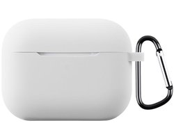 Telestore - hoesje geschikt voor AirPods Pro 3 soft case cover - wit - TPU hoesje Beschermhoes - AirPods Pro 3 Cover - AirPods Pro 3 hoesje - Geschikt voor Apple Airpods Pro 3 - gel hoesje met sleutelhanger