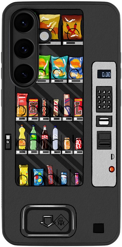 Coque Casimoda- Compatible avec Samsung Galaxy S25 FE - Candy Machine - Coque arrière en TPU Zwart - Snoep - Zwart