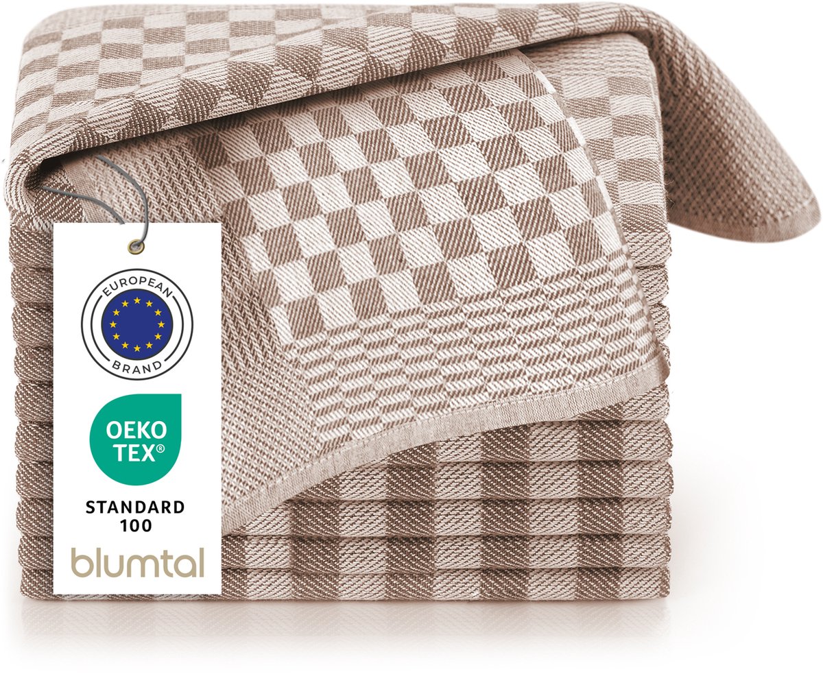 Blumtal Premium Theedoeken - Hoogwaardige Keuken Set - 50 x 70cm - Bruin - Set van 5