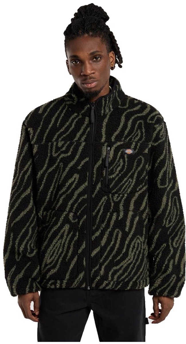 Dickies Mount Hope Printed Sweatshirt Met Rits M Man Zwart