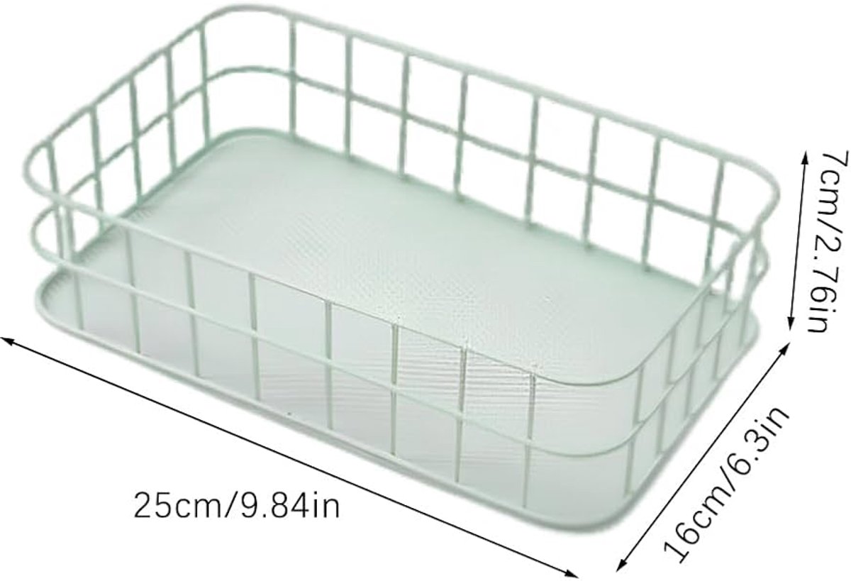 Stevige ijzeren opbergmand - compact en veelzijdig - 1 stuk - zwart