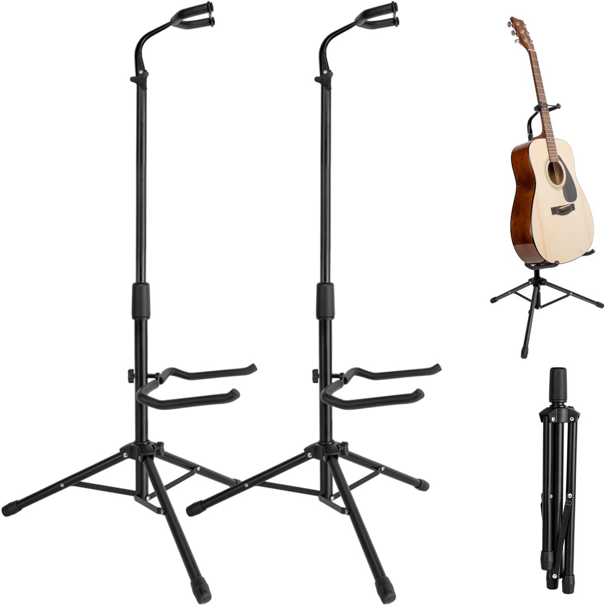 Azomor® Verstelbare en inklapbare gitaarstandaard voor diverse instrumenten