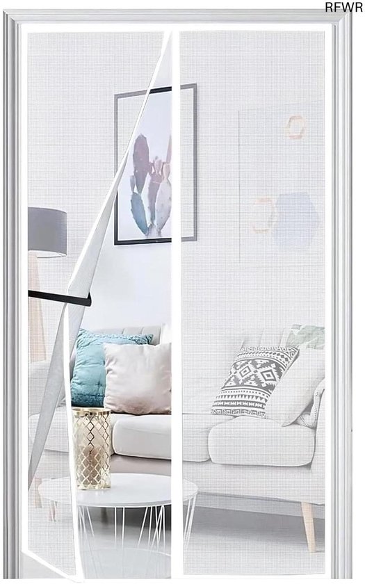 Magnetisch Gordijn 90 x 125 cm Magnetische Horren Voor Windows Zonder Boren Voor Balkondeur, Woonkamer, Schuifdeur, Terrasdeur, Bruin