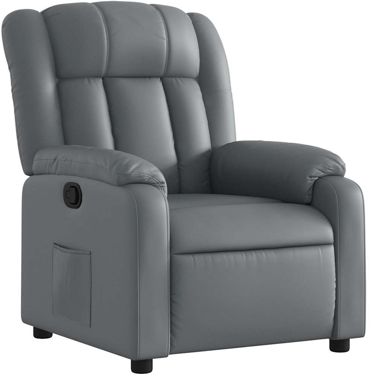 vidaXL Fauteuil - verstelbaar - kunstleer - grijs