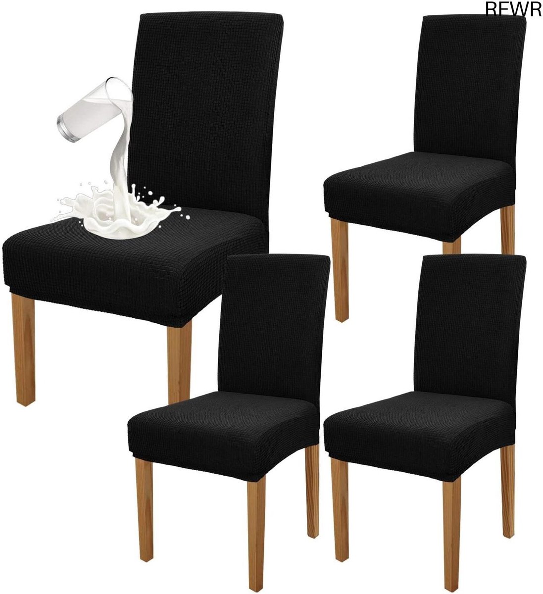 RFWR® Waterdichte eetkamerstoelhoezen set van 4 - Stretch slipcovers voor stoelbescherming