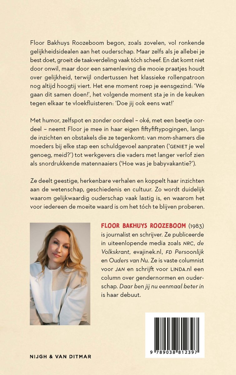 Daar ben jij nu eenmaal beter in - back cover