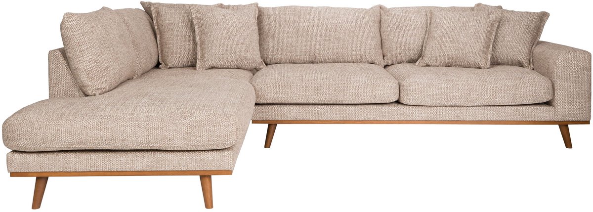 Housecraft Living Hagen 4,5 zitsbank/ hoekbank Links Bruin