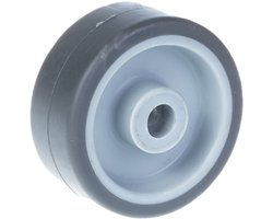 50 mm (2 inch) wiel met grijze rubberen band en kunststof hart, draagvermogen 80 kg, set van 2