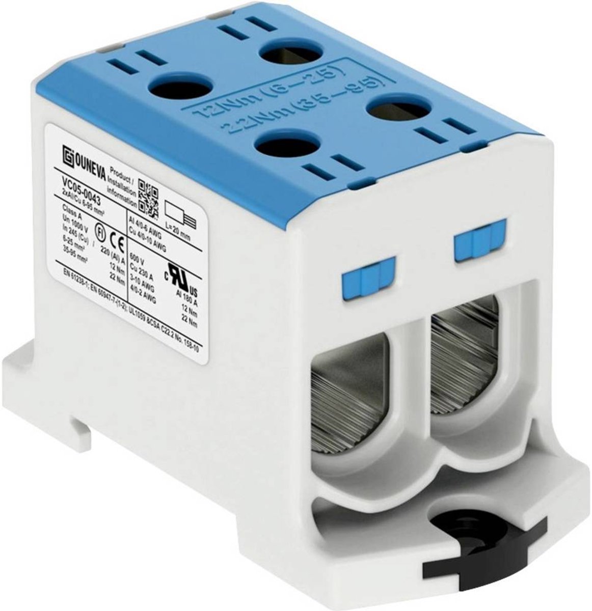Ouneva Group VC05-0043 Verdeelblok Schroeven Blauw 1 stuk(s)