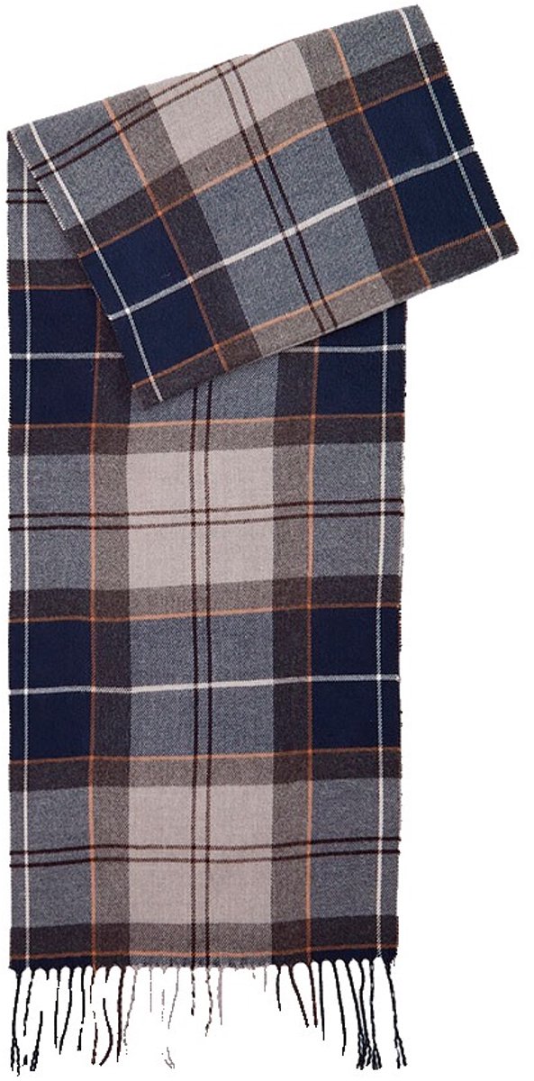 Barbour Barbour galingale tartan scarf - grey midnight tartan
