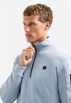 Halve rits sweater met mouwrits