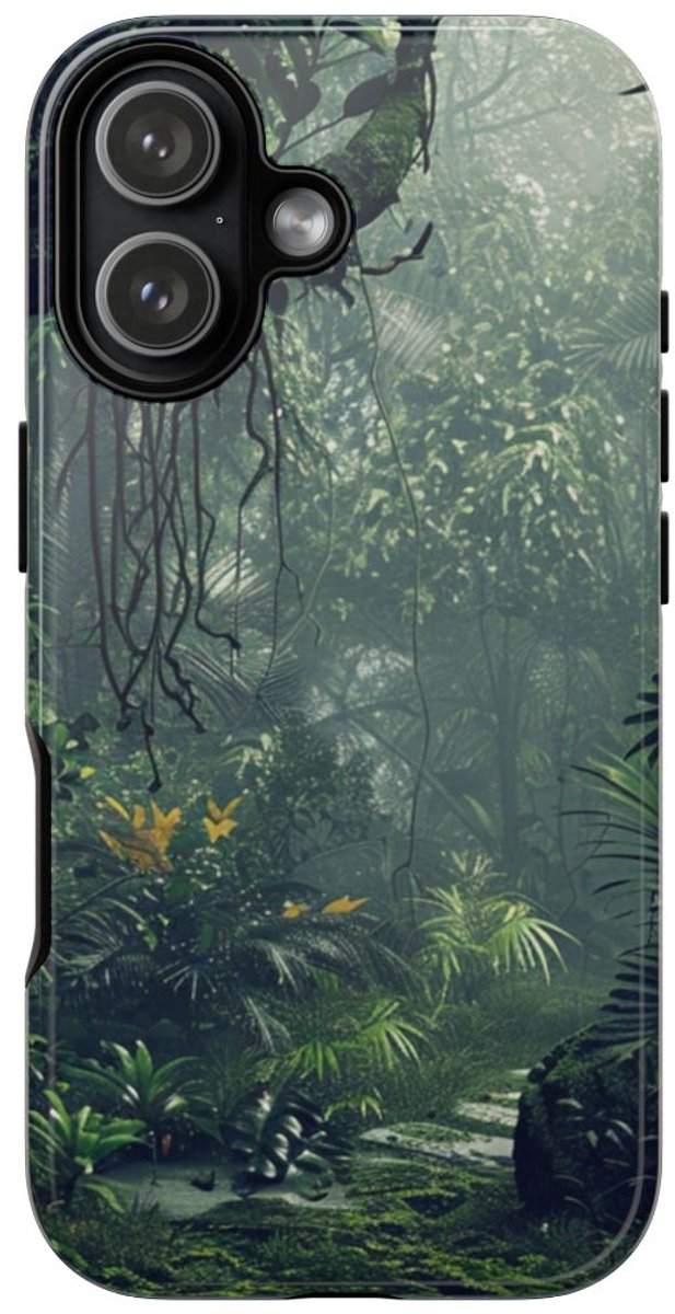 Dichtbegroeid Groen Junglepaden – Telefoonhoesje Geschikt voor iPhone 17