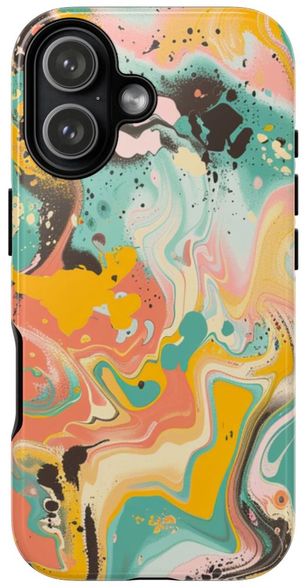 Kleurrijke Abstracte Vloeibare Kunst – Telefoonhoesje Geschikt voor iPhone 17