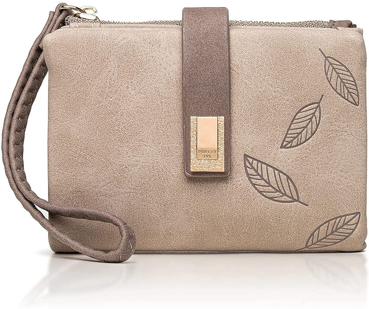 Damen Mini Schattige Kleine Portemonnaie - Khaki - Waterdicht Kunstleer En Grote Capaciteit Met Ritslading