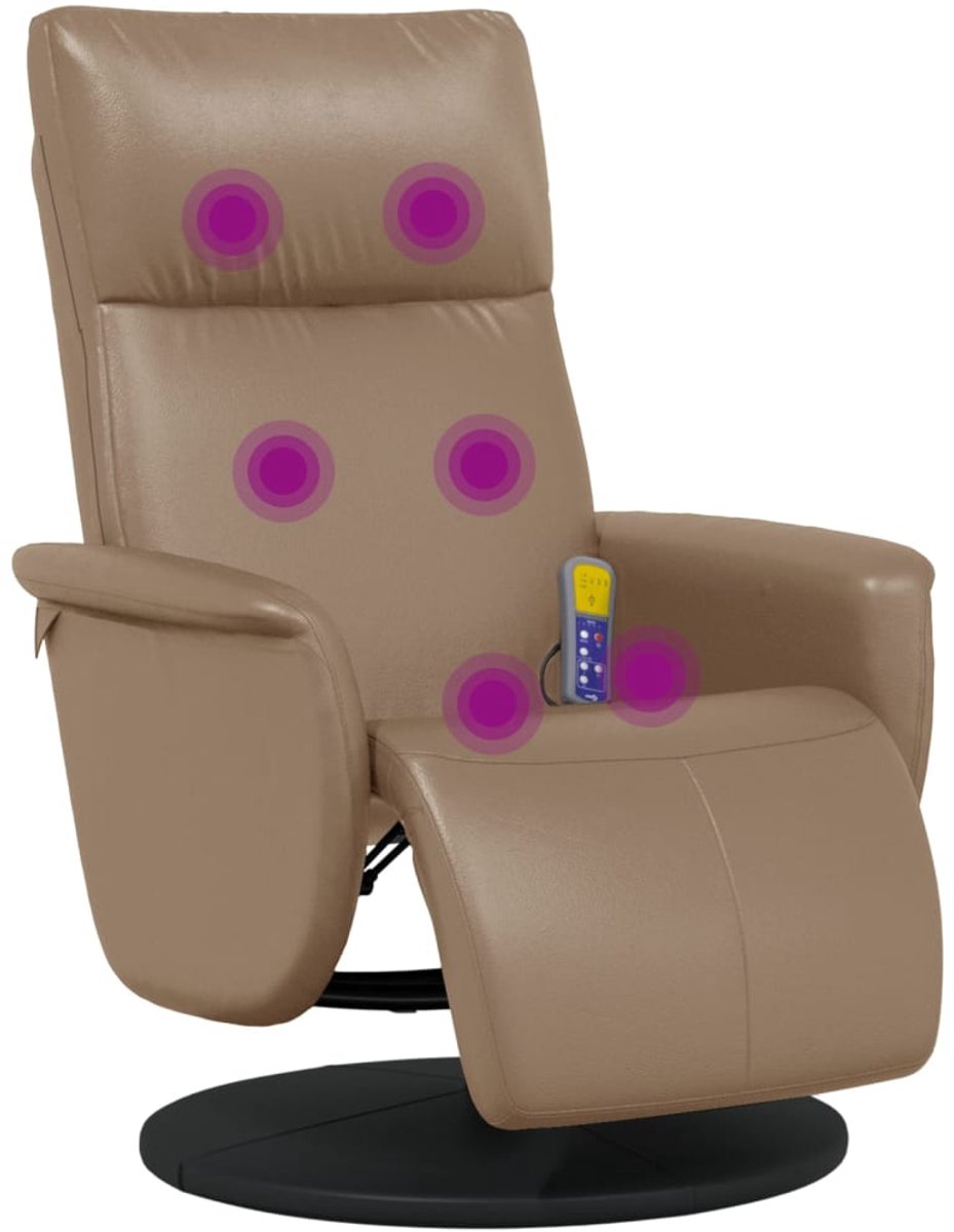 Afbeelding 3 van vidaXL Massagestoel Verstelbaar Kunstleer Cappuccino