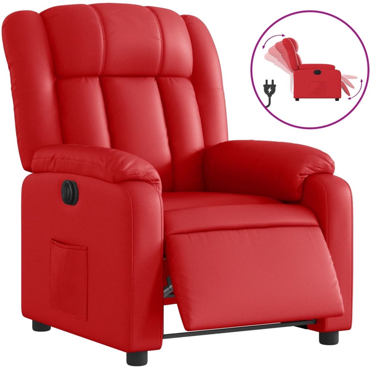 vidaXL Fauteuil - verstelbaar - elektrisch - kunstleer - rood