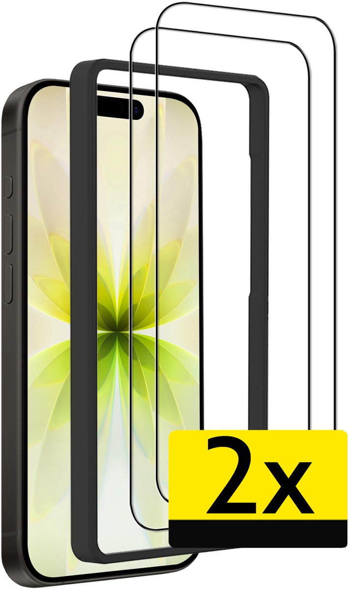 Screenprotector - Geschikt voor Apple iPhone 17 - 2 Stuks - Met Installatie Frame - Beschermglas - Gehard Glas - Tempered Glass - Screen Protector