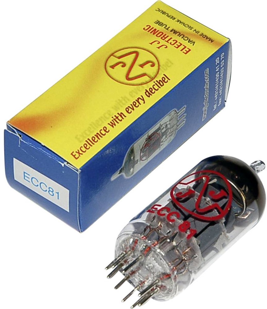 BTB Vertrieb ECC 81 = 12 AT 7 Elektronenbuis Dubbeltriode 100 V 3 mA Aantal polen: 9 Fitting: Noval 1 stuk(s)
