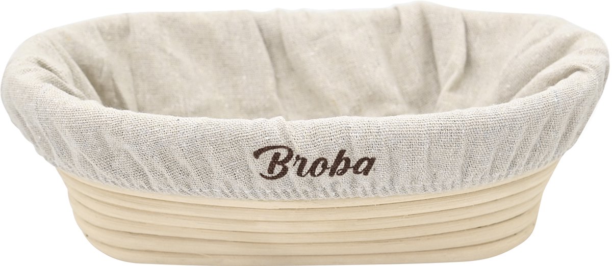 Rijsmand 25cm Ovaal Rijsmandje voor Broodbakken - inclusief Deegkleed - Geschikt voor Zuurdesem - Broodmand - Banneton - Broodmandje Riet - Brood Bakken
