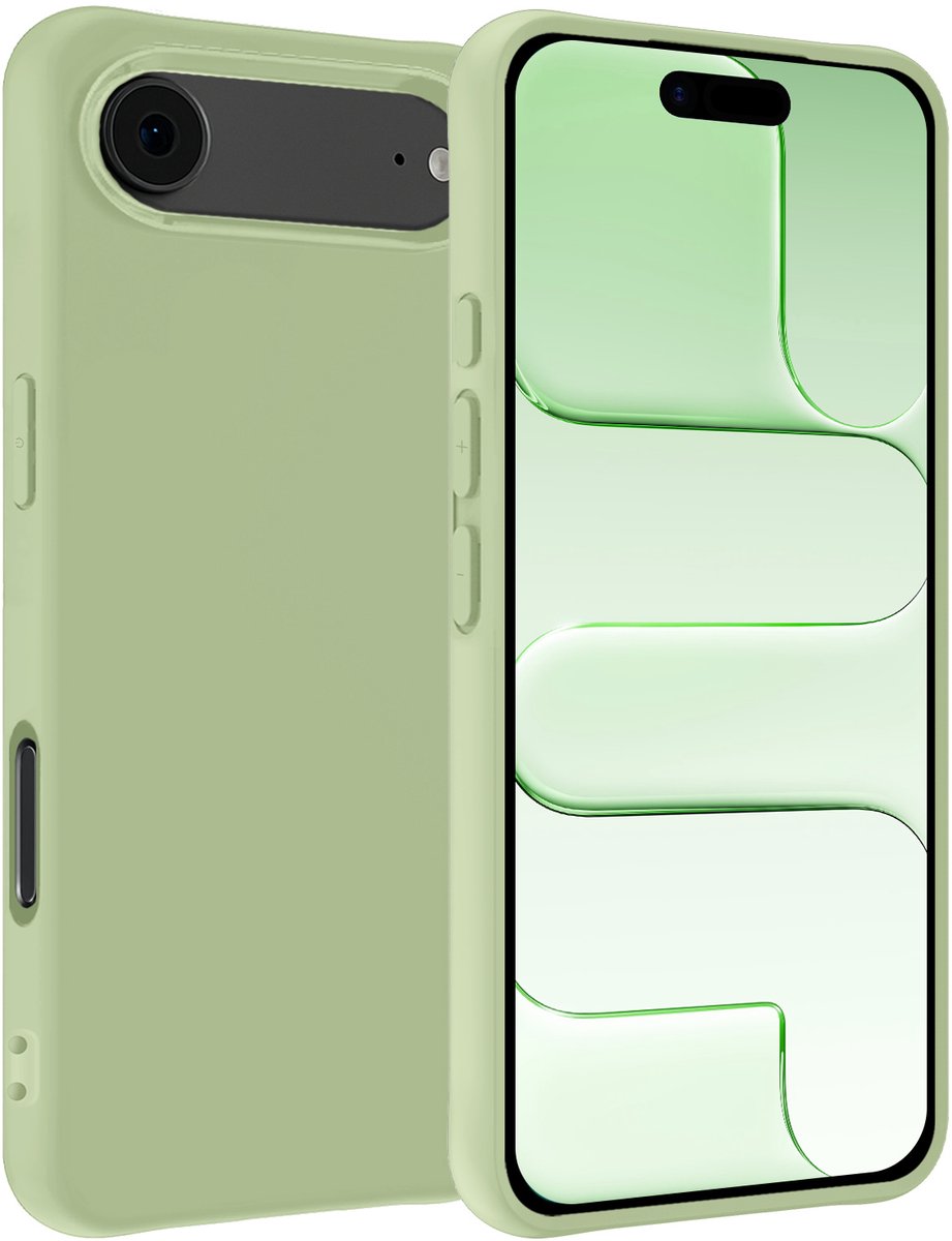 Hoesje Geschikt voor Apple iPhone Air - Sterk & Shockproof - Hoes Cover - Siliconen Case - Groen