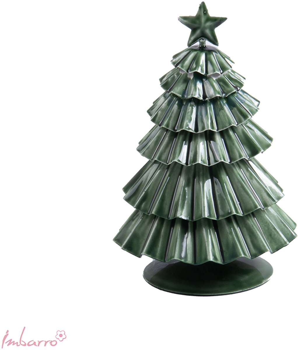 Imbarro – Decoratieve Kerstboom – Boom – Juda – Metaal – Groen – 14.5x22cm