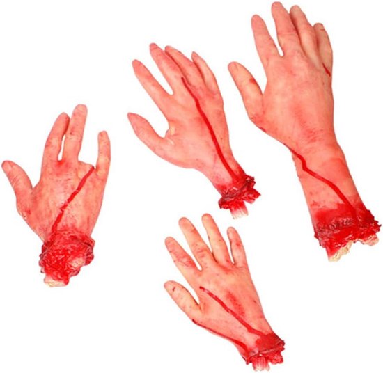 Goodivery® - Halloween Bebloede Nephand - 4 Stuks Halloween Lichaamsdelen Angstaanjagende Simulatie Realistische Halloween Ondersteuning Gruwelijke Ondersteuning Gescheiden Lichaam Voor Decoratie Spookhuis