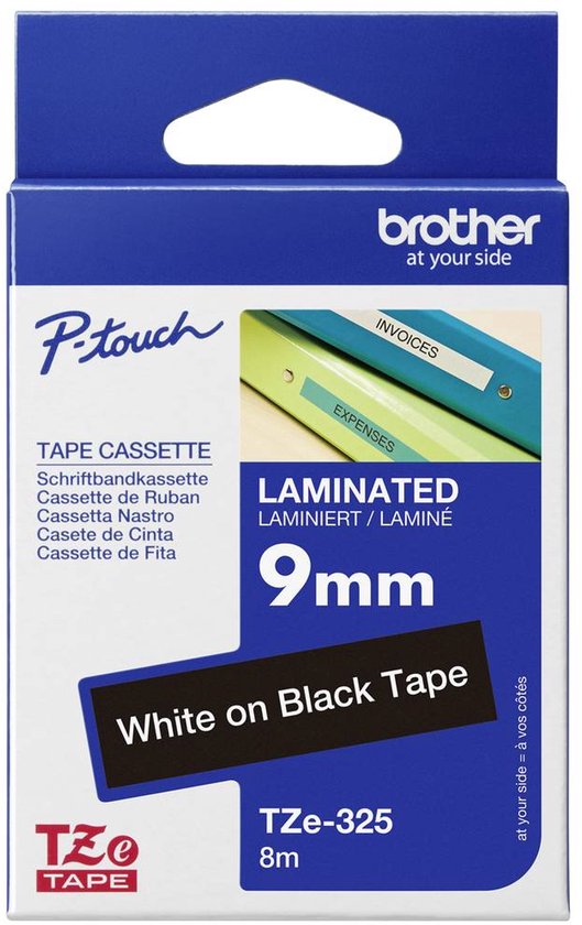 Brother TZ-325 Wit op zwart TZ labelprinter-tape