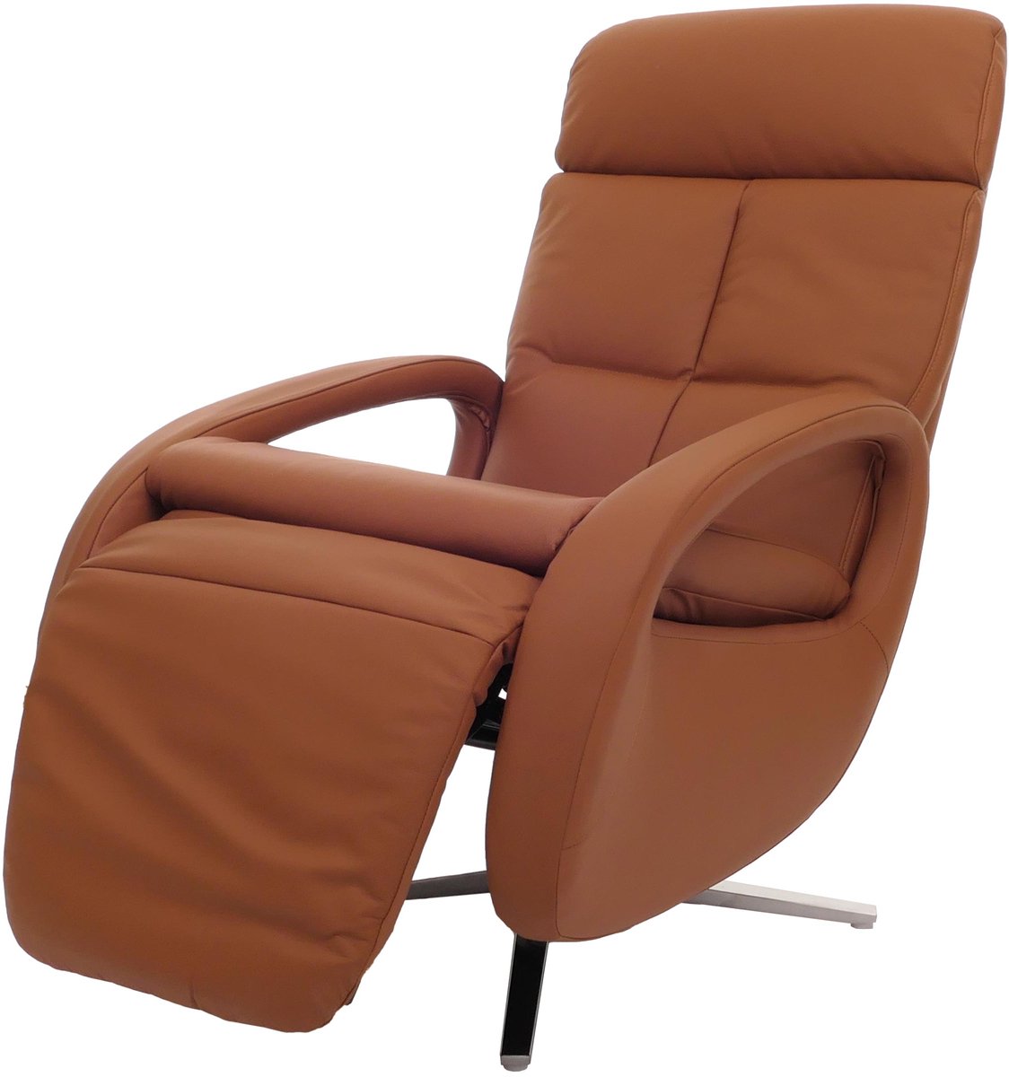 MCW Relaxfauteuil MCW-L11, design tv-fauteuil, ligfauteuil, verstelbare ligfunctie ~ bruin
