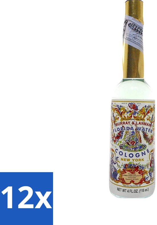 12 x Murray & Lanman - Florida Water - Eau de Cologne - Verfrissende Geur - 221 ml - Eau De Cologne - Verfrissend - Geurverspreider - Parfum - Huishoudelijk Product