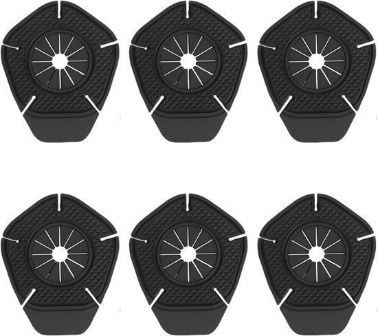 Lot de 6 caches d'essuie-glace en Siliconen pour pare-brise - Protection anti-poussière - Protection anti-poussière - Compatible avec la plupart des voitures et camions (noir)