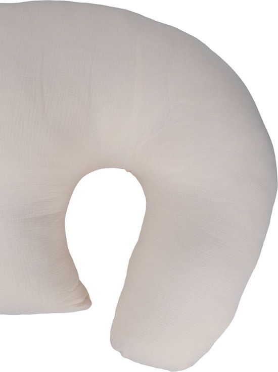MamaLoes Soft Cotton Ecru Tweeling Voedingskussen — afbeelding 4