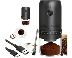 Elektrische Koffiemolen met Keramische Conische Maalsteen, 40 Fijnheidsstanden, USB Oplaadbaar - Voor Koffiebonen, Noten en Kruiden