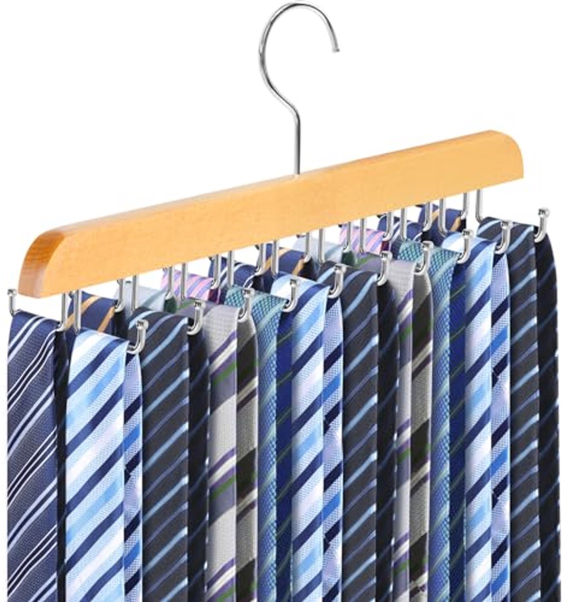 Ruimtebesparende Hanger voor Stropdassen en Riemen met 20 Vouwhaken