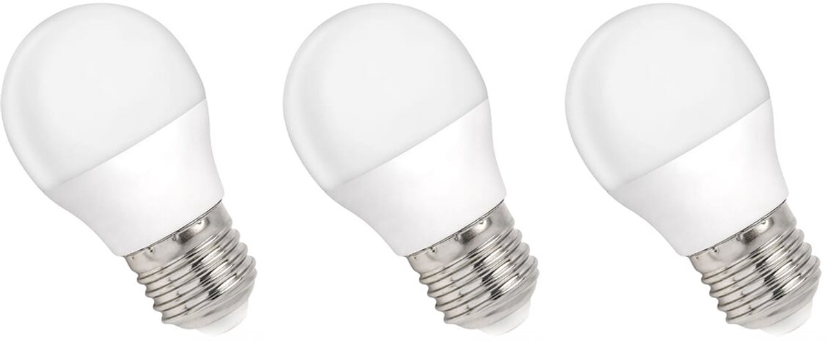 Spectrum LED Kogellamp E27 1W - 230V - 90 Lumen - 4000K Neutraal Wit - Natuurlijk Licht - Energiezuinig - 3 stuks