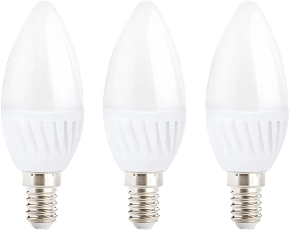 Kobi Premium LED Lamp E14 - 9W - 900lm - 3000K Warm Wit - 230V - Ø37mm - Voor Tafellamp, Nachtkastlamp of Compact Armatuur - 3 stuks