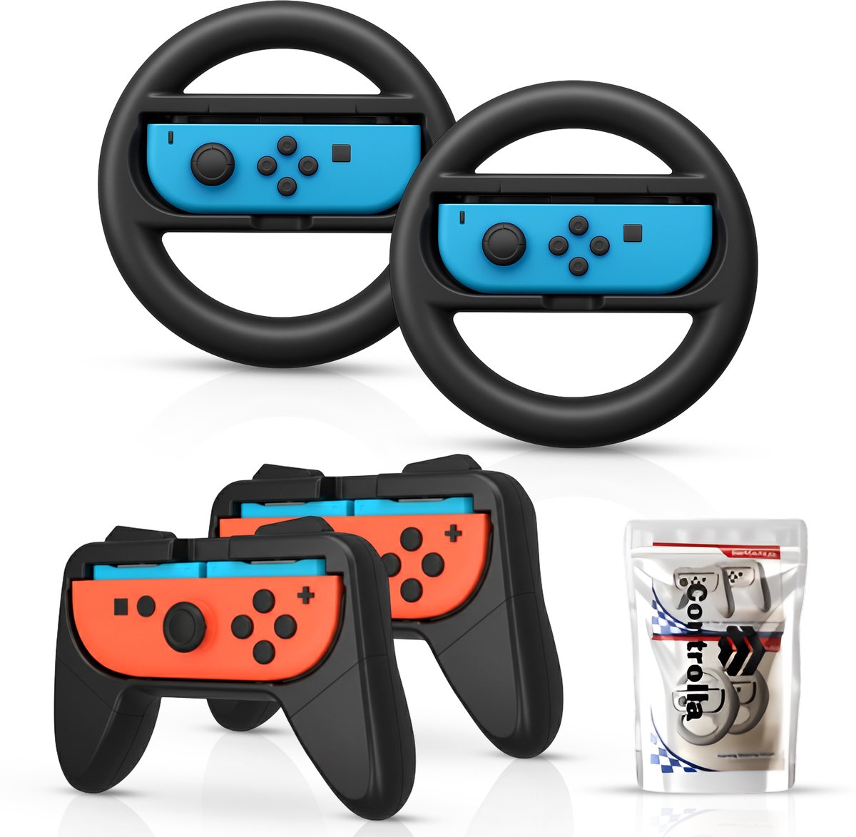 Controlla - Accessoires geschikt voor Nintendo Switch 2 - Joy Con grip set voor Nintendo Switch 2 - Controller en stuurwiel
