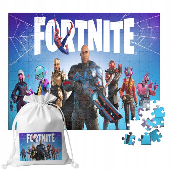 Fortnite Puzzel 35 Stukjes met Katoenen Zakje - Cadeau Kinderen